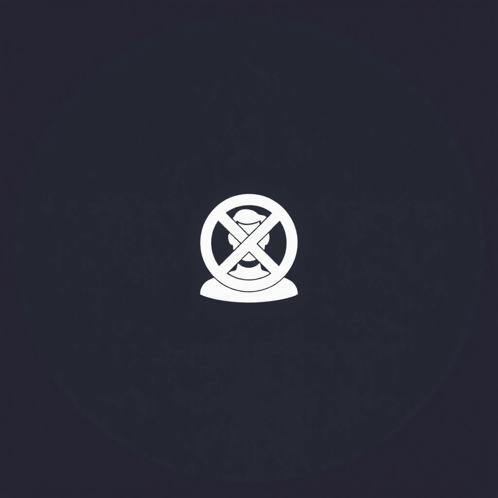 Iconiță reprezentând o persoană cu un semn de interdicție