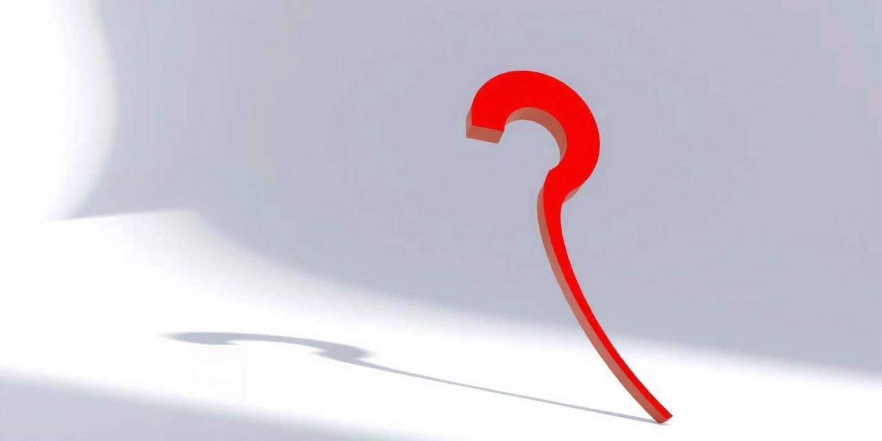 Semn de întrebare stilizat, reprezentând curiozitatea și claritatea